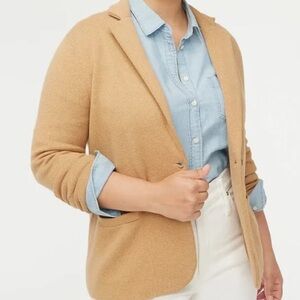 J. Crew Schoolboy Sweater Blazer in Heather Acorn